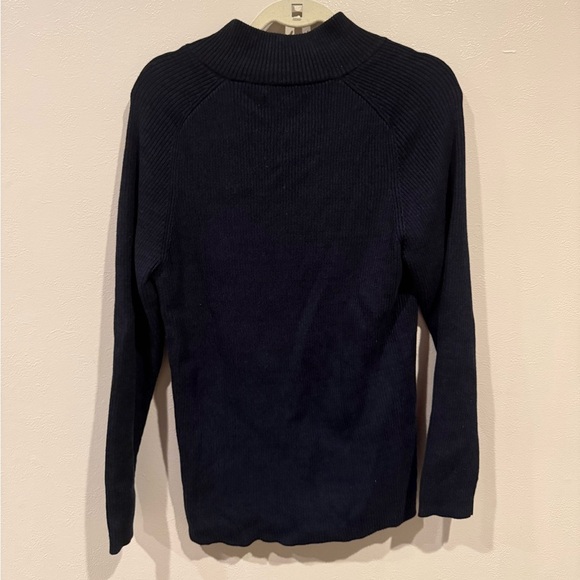 Vince Camuto Black Zip Up Sweater - Picture 2 of 3